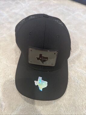Black Texas Patch Trucker Hat